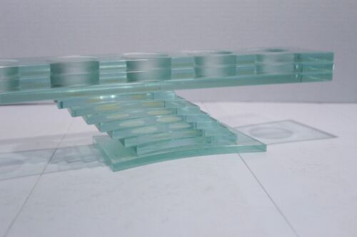 PartyLite Stratus Five Teelicht Kerzenhalter grün Glas Vintage - Bild 5 von 15