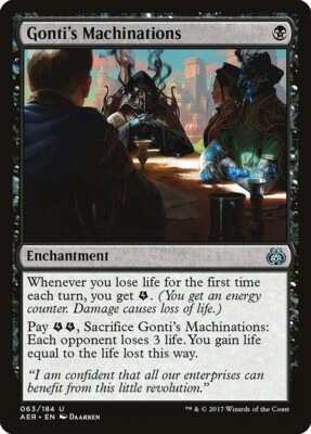 MTG | 4x GONTI'S MACHINATIONS x4 | AER Aether Revolt | LP/NM | Ships Free!