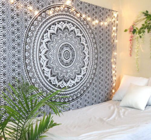 Tapiz de mandala indio decorativo para decoración del hogar arte colgante de pared colgante colgante colcha doble - Imagen 7 de 9