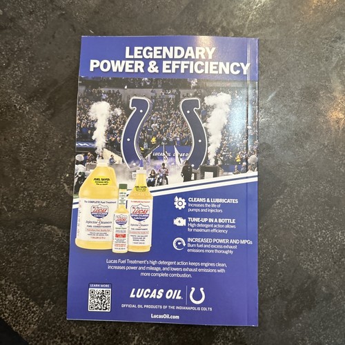 Indianapolis Colts Gameday Program 9/29/24 Kenny Moore II With Souvenir Ticket - 第 2/3 張圖片
