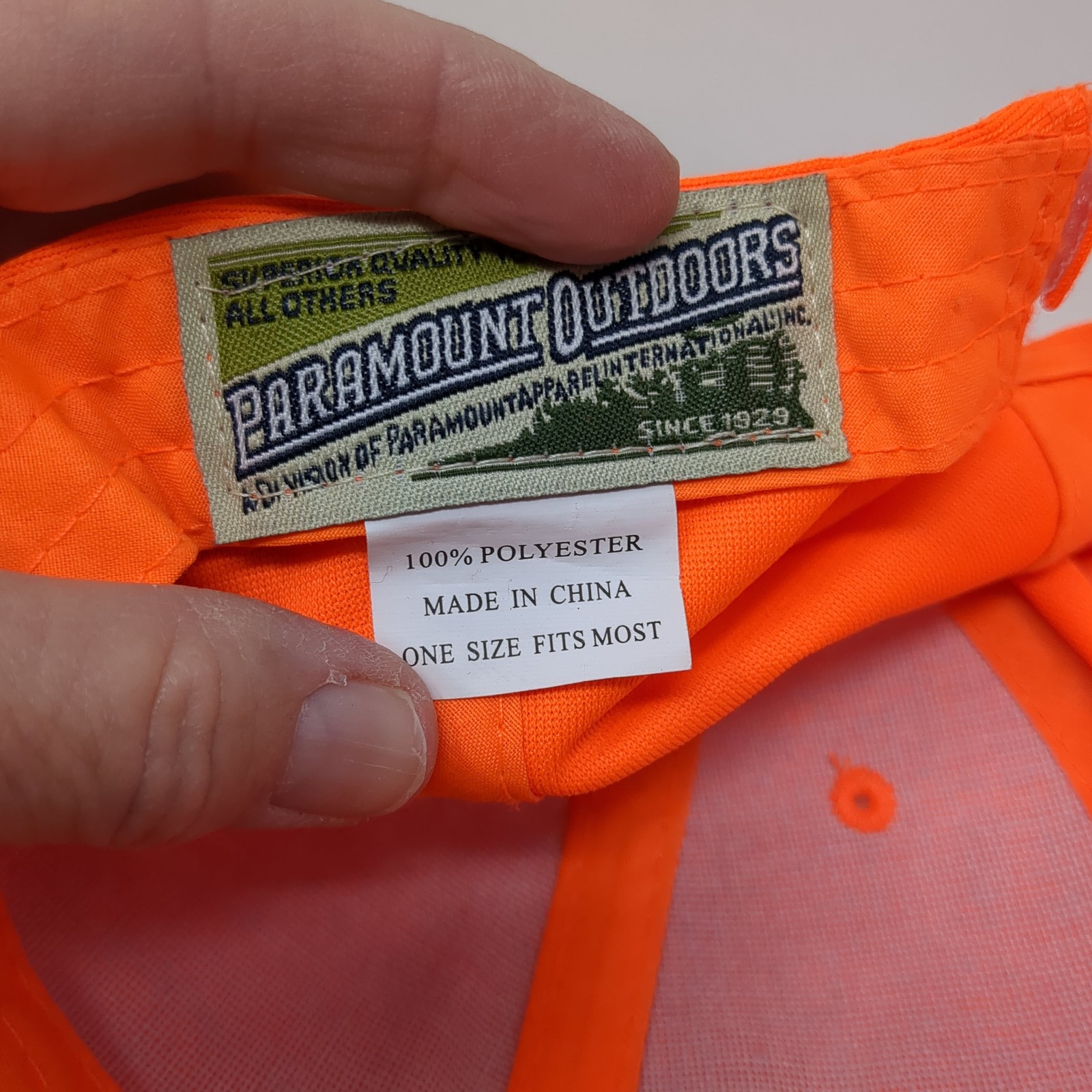 Paramount Outdoors Strapback Hat Solid Orange One… - image 9