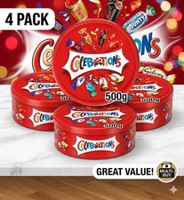 Image of 4x Celebrations Chocolates Tub 500g Bulk Pack Milk Chocolate Assorted Gift Box
