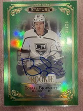 2019-20 Upper Deck Stature TOBIAS BJORNFOT RC Auto Green /85 Kings Rookie