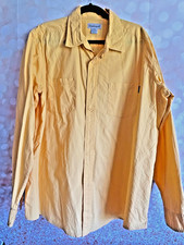 Carhartt Mens Long-Sleeve Button-Down Work Shirt, Yellow 2XL