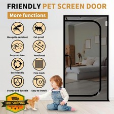 LAIJIANG Cat Screen Door, 51x87'', Reinforced Scratch Proof Zipper