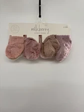 Milkberry Rayon Bamboo Infant Socks Baby Girl 6-12 Months Pink Slip Free Pastel
