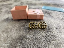Gucci Gold GG Earrings 1.6cm Diameter Excellent Condition