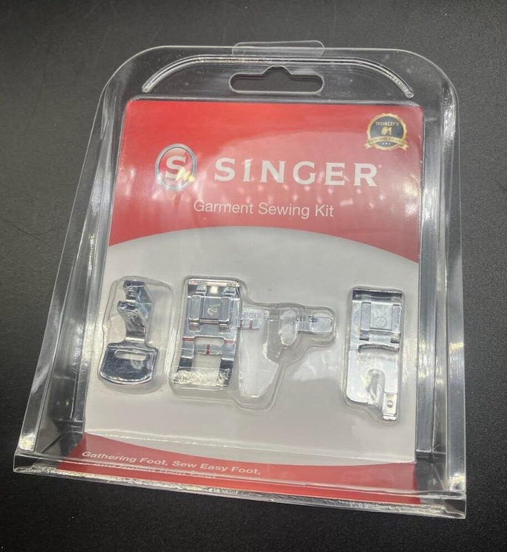 SINGER Garment Presser Feet Kit, Gathering, Rolled Hem & Sew Easy Feet