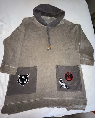 Vintage Edwin Baggy,Skater Japan Brown Hoodie Pullover DB Read The Bear s Grizz