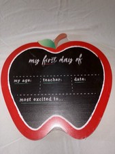 Apple Shaped First/Last Day of School Chalkboard Sign