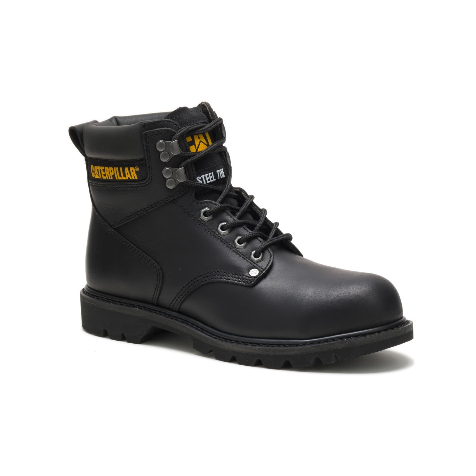 CAT Mens Second Shift Steel Toe Work Boot, Black, 9.5 image 3