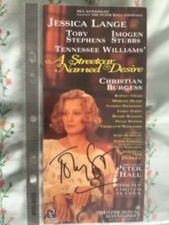 A Street Car Named Desire Theatre Flyer Signed by Toby Stephens