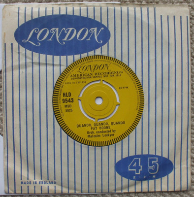 Pat Boone - Quando Quando Quando / Willing And Eager - EX- / VG+ UK DEMO 45