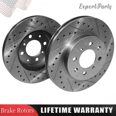 2x Front Drilled Rotors for Honda Civic 90-05 Fit Insight Acura EL 97-05 Integra