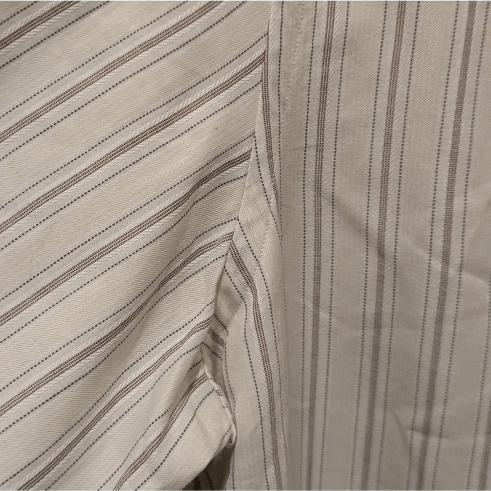 Camisa de vestir para hombre Pal Zileri a rayas con botones 15 3/4 40 100 % algodón negocios Foto 3 de 4