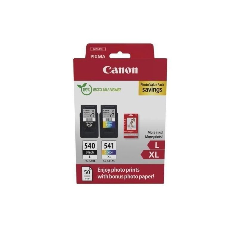 Cartouche Canon PG-540L CL-541 jet d'encre avec recharges papier photo