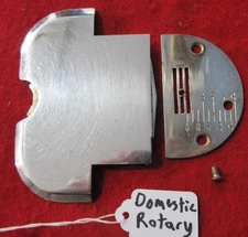 VINTAGE DOMESTIC ROTARY SEWING MACHINE NEEDLE PLATE, 1 SCREW & SLIDE