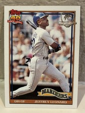 1991 Topps Desert Shield #55 Jeffrey Leonard Seattle Mariners NRMT D