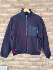 Patagonia Jacket Fleece Navy Full Zip Deep Pile Sherpa Girl s Size 10 Made USA