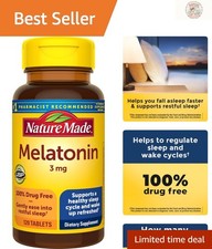 Gluten-Free Melatonin 3mg Tablets 120 Count for Restful Sleep Support at Night
