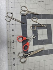 Lot Of Vintage Sewing And Embroidery Scissors, small, folding, Ornate unique
