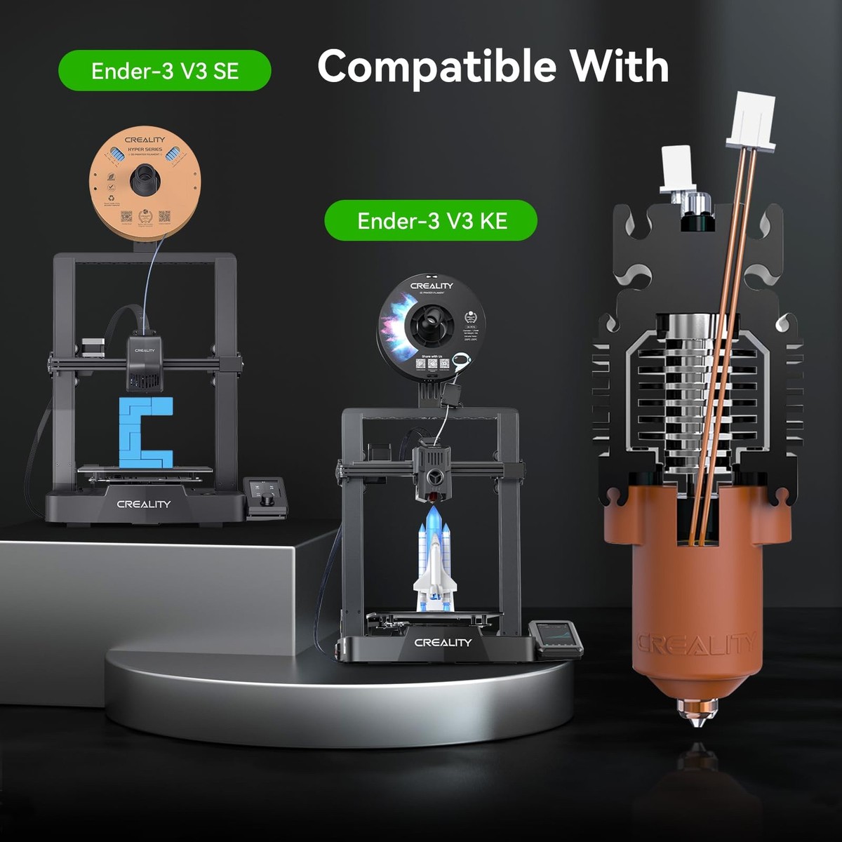 Creality Official Ender-3 V3 SE/KE Hotend Kit,Ceramic Heating