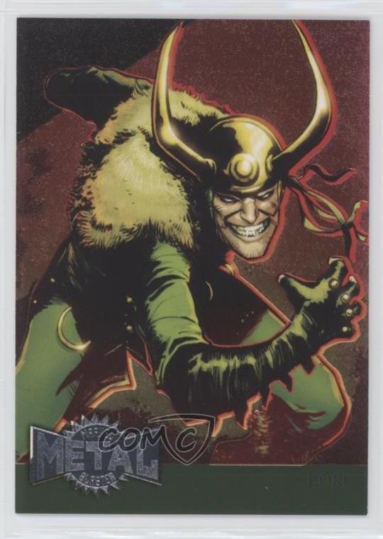 2015 Marvel Fleer Retro 1995 Fleer Metal Blaster Loki #21 0kg8