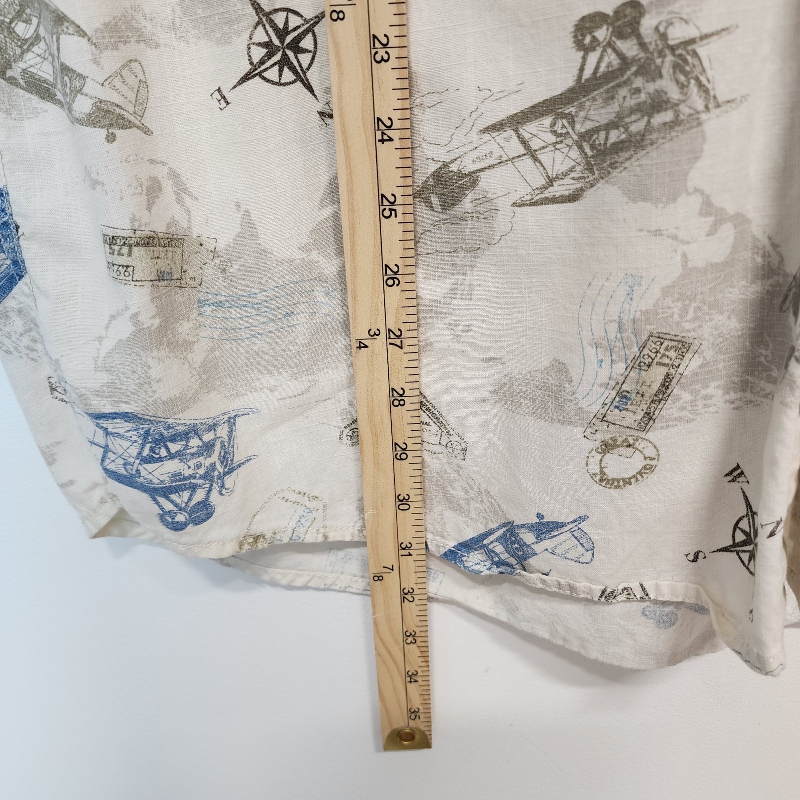 Vintage Basic Editions Airplane Button Front Shir… - image 6