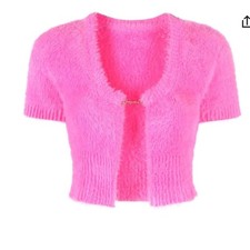 Jacquemus Women's Pink Fuzzy Cardigan