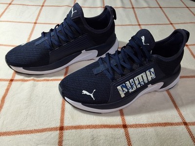 Puma Shoes Mens 8.5 Softride Premier Slip On Casual Athletic Navy Blue Sneakers