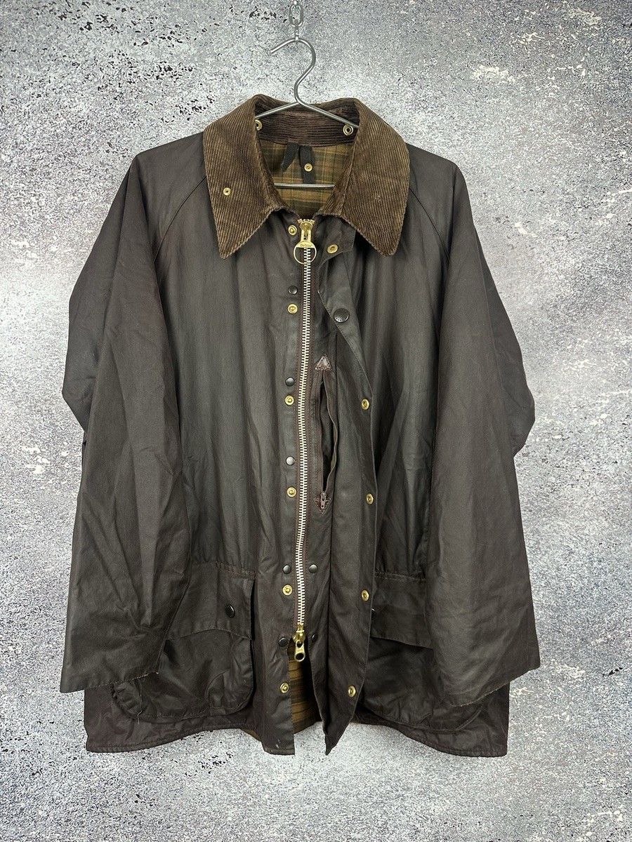 VINTAGE 90s BARBOUR BEAUFORT A190 WAX BROWN MEN'S JACKET SIZE C144