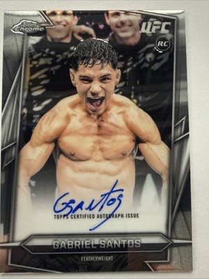 2026 TOPPS Chrome UFC Rookie Auto #BAV-GS Gabriel Santos (RC) NM