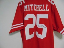 Elijah Mitchell # 25 Signed Custom Red Jersey - Beckett Authenticated - 49ers
