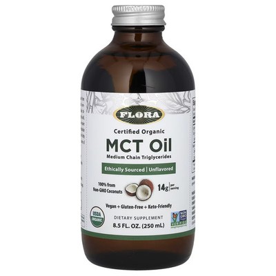 Flora Certified MCT 8.5 fl oz (250 ml) Wellness Support