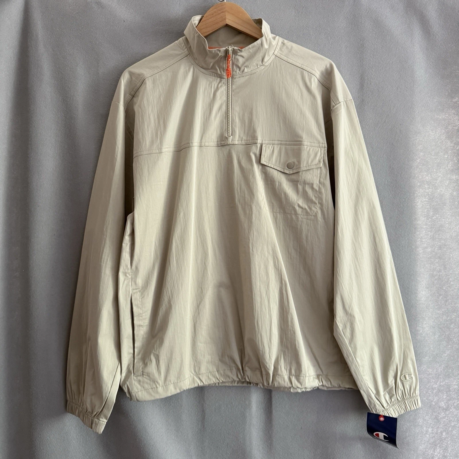Champion Popover Windbreaker Khaki Cotton Blend Sz M NWT Retail $75
Opens in a new window or tab