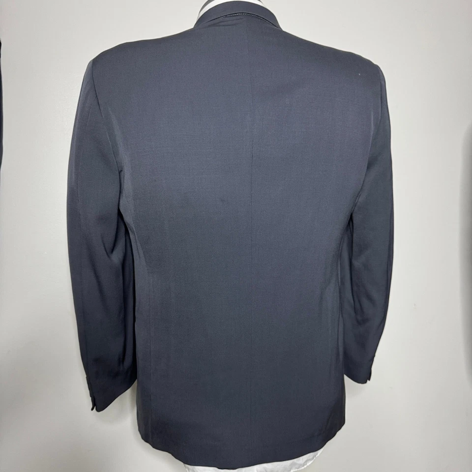 Traje de Lana Carlo Palazzi 44R 36W Para Hombre Doble Pecho Dos Piezas Hecho en Italia Foto 4 de 4