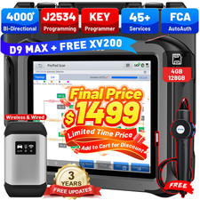 XTOOL D9 MAX + XV200 Auto Diagnostic Tool J25...