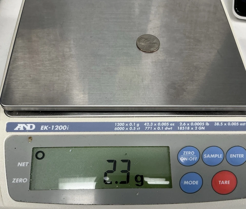 1982 Lincoln Cent 1c MINT ERROR Struck on Dime Planchet 2.3 Grams M263 - Image 3 of 3