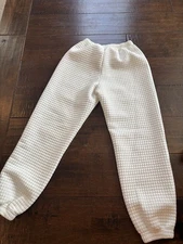 SHEIN Cream Casual Sleep Pants Waffle Size Small 4 Excellent 