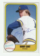 Barry Cort Signed Custom Card Auto Milwaukee Brewers Autograph Baseball COA