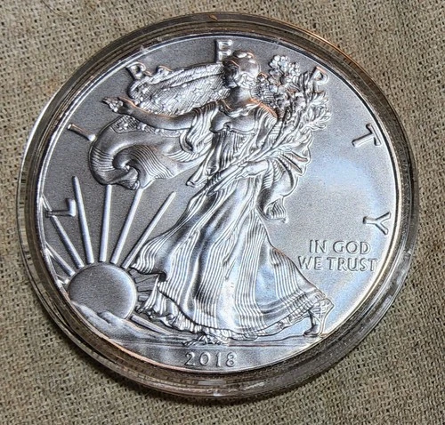 2018 DATED .999 FINE SILVER EAGLE WALKING LIBERTY DOLLAR BULLION ROUND COIN BU