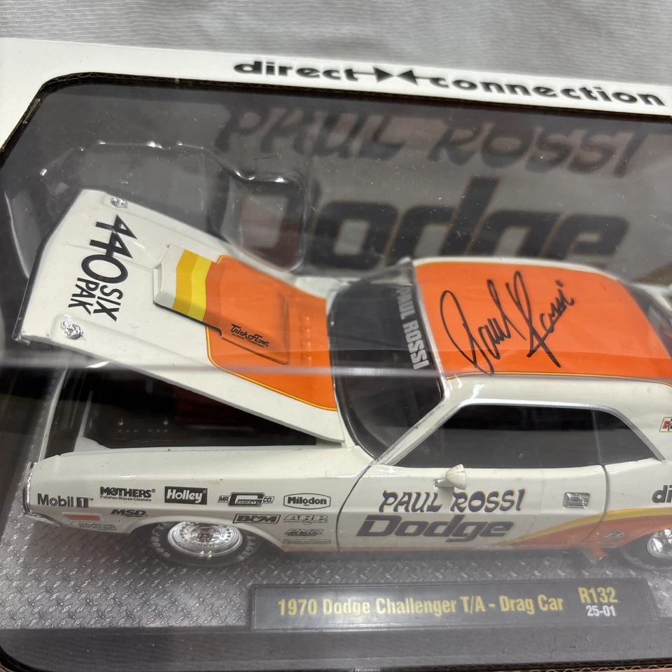 Firmado por Paul Rossi - Dodge Challenger T/A 1970 coche de arrastre - M2 - R132 25-01 1-24 Foto 2 de 4
