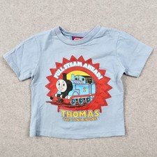 VTG Thomas The Tank Engine Kids Blue Graphic T-Shirt Full Steam Ahead 3T 2006