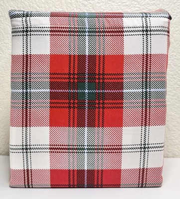 Threshold 400 TC Smooth Sateen Cotton Holiday King Sheet Set Green/Red Plaid