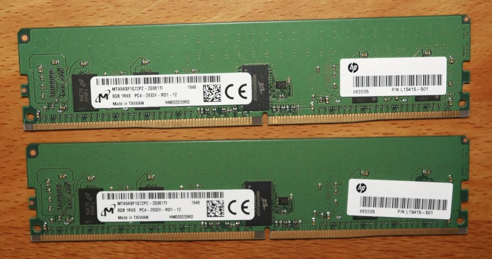 Micron RAM RDIMM 8GB PC4-2933Y-RD1-12 MTA9ASF1G72PZ-2G9E1TI   HP p/n L15415-501 - Image 4 of 4
