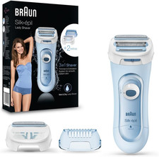 Image of Braun Silk-Pil 5 Lady Shaver, 3-In-1 Electric Shaver, Trimmer and Exfoliation Sy