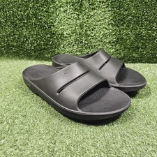 Oofos OOahh Slide Black Recovery Athletic Comfort Sandals Mens Size US 9