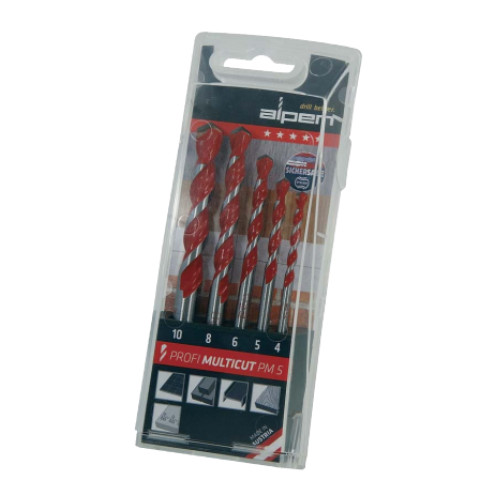 Alpen100705100 MultiCut Drill Bit Set 5-Piece Carbide for Multi-Pu... - Image 2