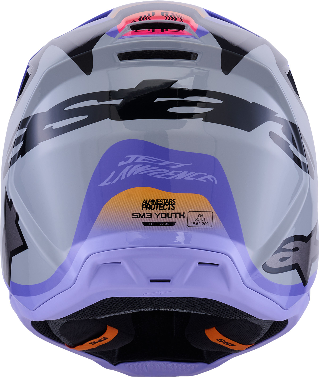 ALPINESTARS Jettson Sm3 Helmet Gry/Purp/Blk Glossy Fits Xl 8303026-9277-Xl