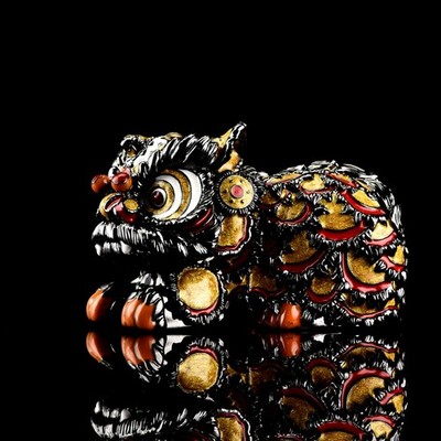 Original ZIPPO Custom 3D High Relief Lion Dance Shi Shi Feuerzeug Meisterwerk